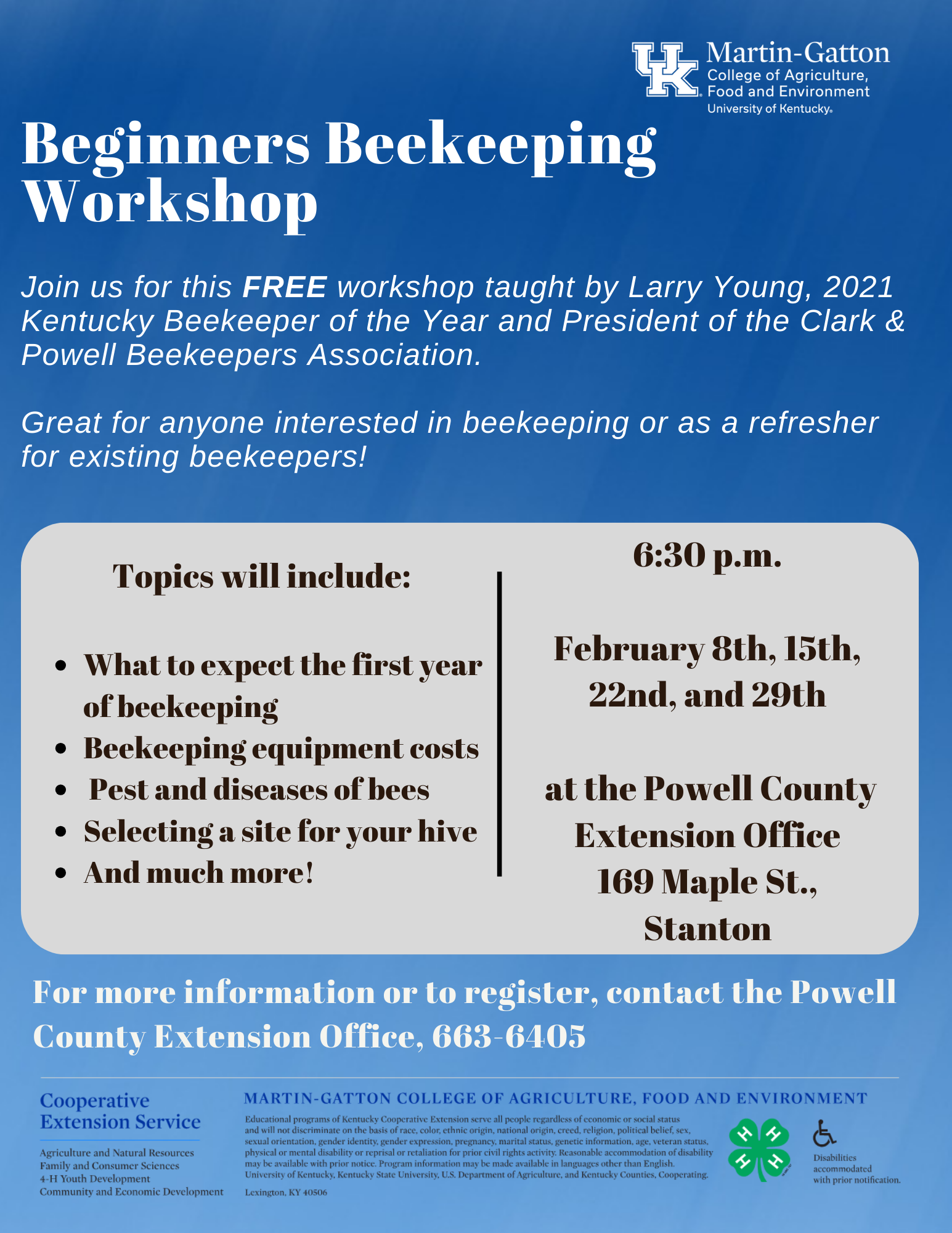 Beginners Beekeeping Workshop