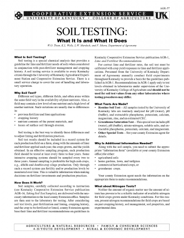 What is Soil Testing